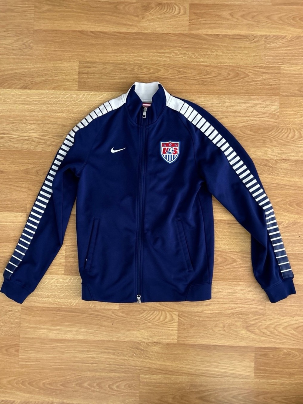 Nike Soccer MLS Navy Blue Track Jacket with White Stripe